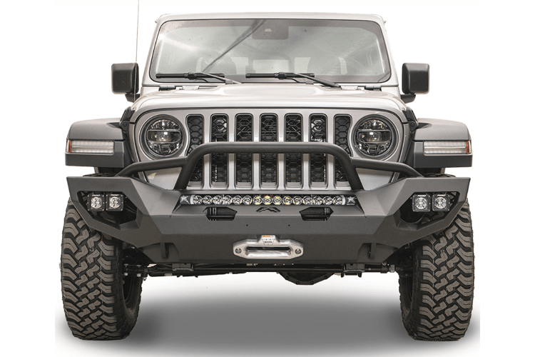 Fab Fours JL18-X4652-1 Jeep Wrangler JL 2018-2025 Matrix Front Bumper Winch Ready Pre-Runner Guard