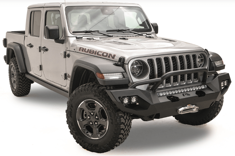 Fab Fours JL18-X4652-1 Jeep Wrangler JL 2018-2024 Matrix Front Bumper Winch Ready Pre-Runner Guard