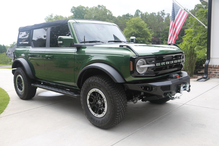 Bodyguard LAF21MYT Ford Bronco 2021-2025 Base Front Bumper Winch Ready Sensor Textured Black Powdercoat