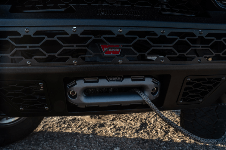 Bodyguard LBR21LYT Dodge Ram 1500 TRX 2021-2024 Freedom Series Baja Front Bumper Winch Ready Sensor Textured Black Powdercoat