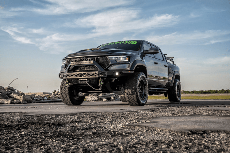 Bodyguard LBR21LYT Dodge Ram 1500 TRX 2021-2024 Freedom Series Baja Front Bumper Winch Ready Sensor Textured Black Powdercoat