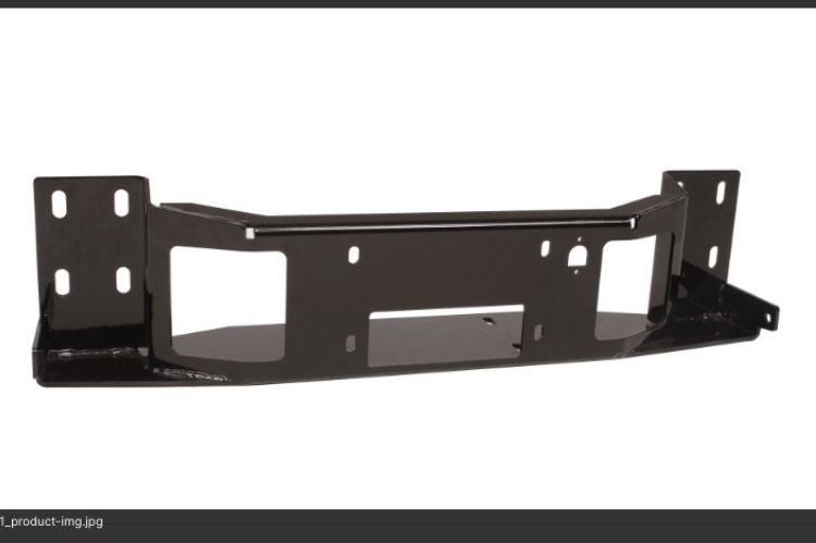 Fab Fours M1650-1 Black Steel Front Bumpers Ranch Winch Tray 3/4 and 1 Ton Models (Up to 16,500 lbs. winch)