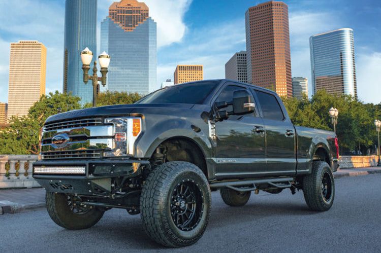 N-Fab HPF99105CC-6-TX 1999-2016 Ford F250/F350 Super Duty Crew w/ SRW 6'9" Podium LG & SS Steps Bar
