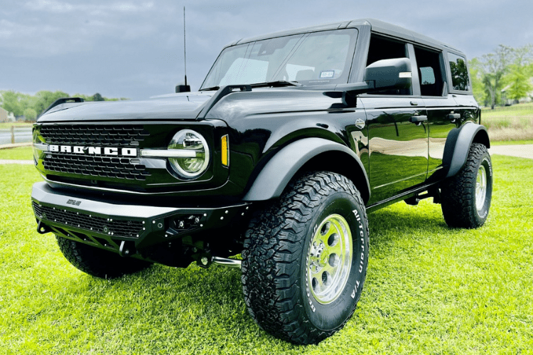 Bodyguard NAF21MYB Ford Bronco 2021-2024 Base Front Bumper Low Profile Non-Winch Sensor Bare Metal