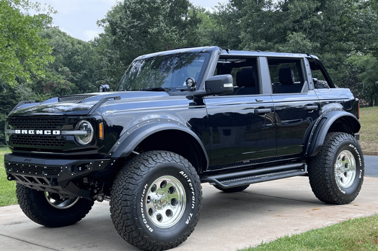 Bodyguard NAF21MYB Ford Bronco 2021-2024 Base Front Bumper Low Profile Non-Winch Sensor Bare Metal