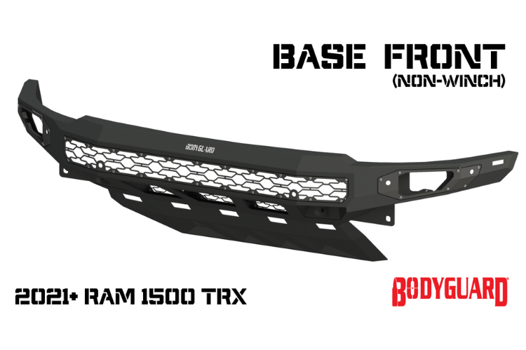 Bodyguard NAR21LYB Dodge Ram 1500 TRX 2021-2024 Freedom Series Base Front Bumper Non-Winch Sensor Bare Metal