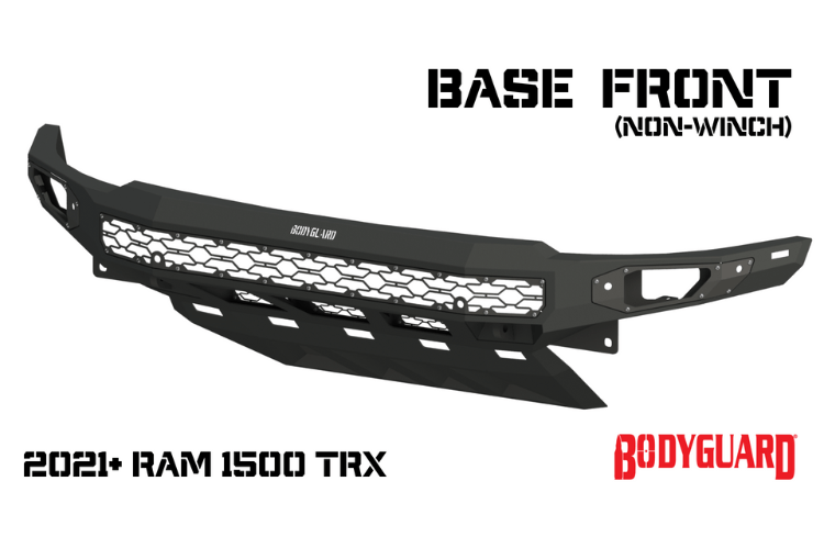 Bodyguard NAR21LYB Dodge Ram 1500 TRX 2021-2023 Freedom Series Base Front Bumper Non-Winch Sensor Bare Metal