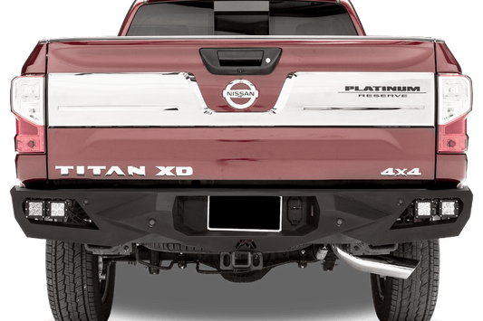 Fab Fours NT16-E3751-1 Nissan Titan XD 2016-2023 Vengeance Rear Bumper with Sensor