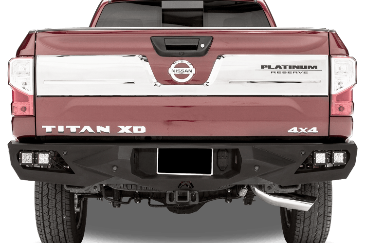 Fab Fours NT16-E3751-1 Nissan Titan XD 2016-2024 Vengeance Rear Bumper with Sensor