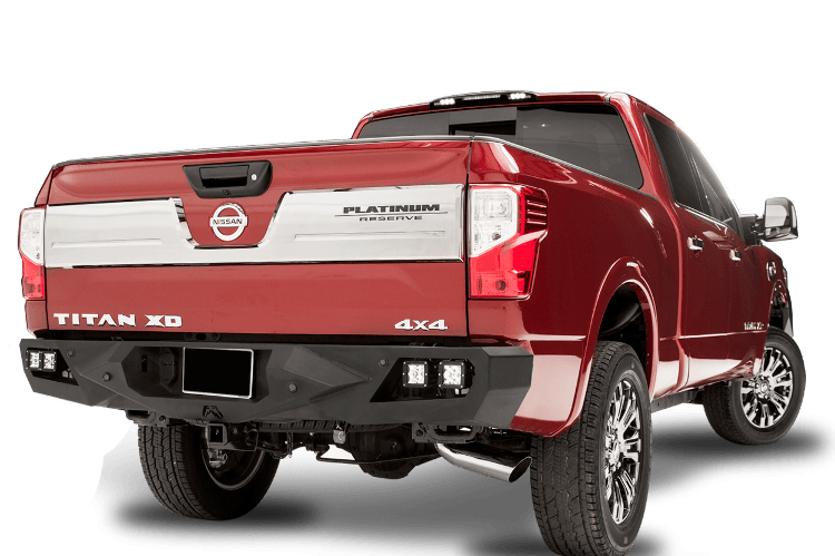 Fab Fours NT16-E3751-1 Nissan Titan XD 2016-2024 Vengeance Rear Bumper with Sensor