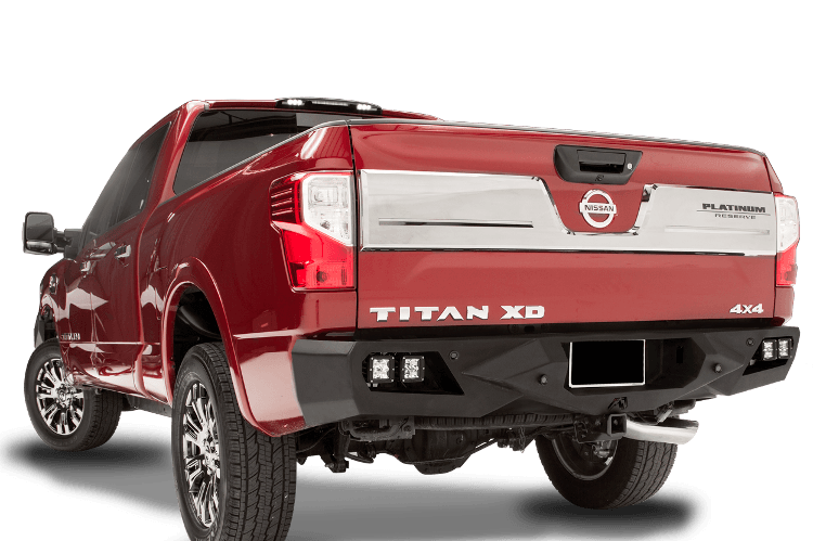Fab Fours NT16-E3751-1 Nissan Titan XD 2016-2024 Vengeance Rear Bumper with Sensor