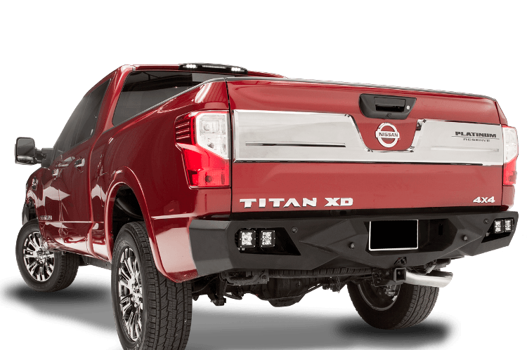 Fab Fours NT16-E3751-1 Nissan Titan XD 2016-2022 Vengeance Rear Bumper with Sensor