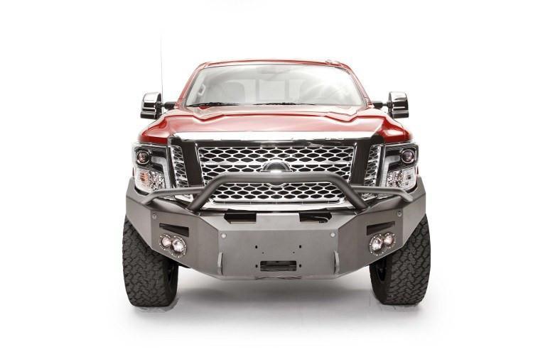Fab Fours NT16-F3752-1 Nissan Titan XD 2016-2024 Premium Front Bumper with Pre-Runner Guard