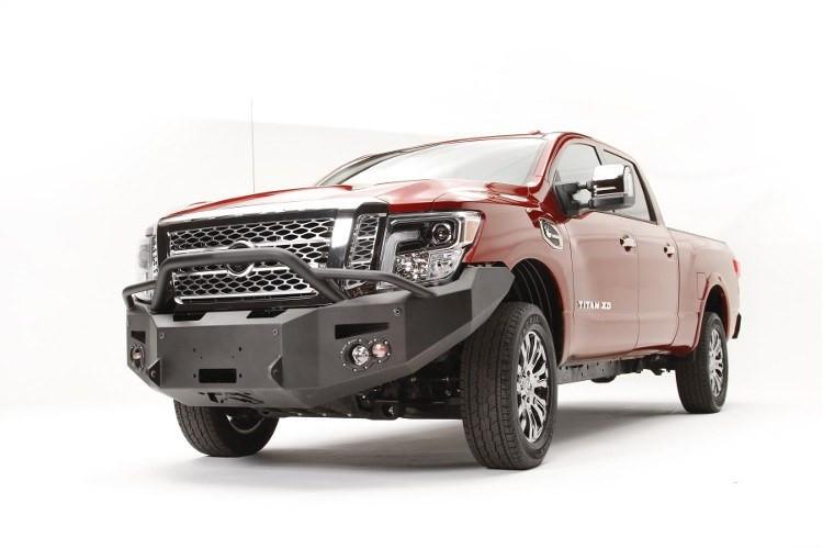Fab Fours NT16-F3752-1 Nissan Titan XD 2016-2024 Premium Front Bumper with Pre-Runner Guard