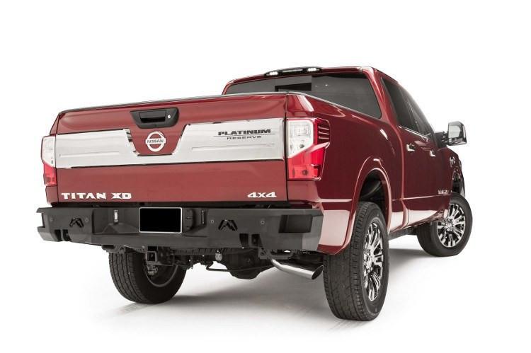 Fab Fours NT16-W3751-1 Nissan Titan XD 2016-2024 Premium Rear Bumper with Sensor