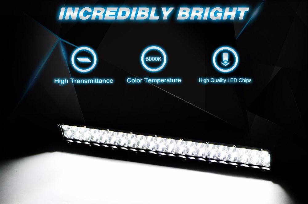 Ultra bright 20'' Universal Off-Road LED Light Bar, 126W - BumperOnly