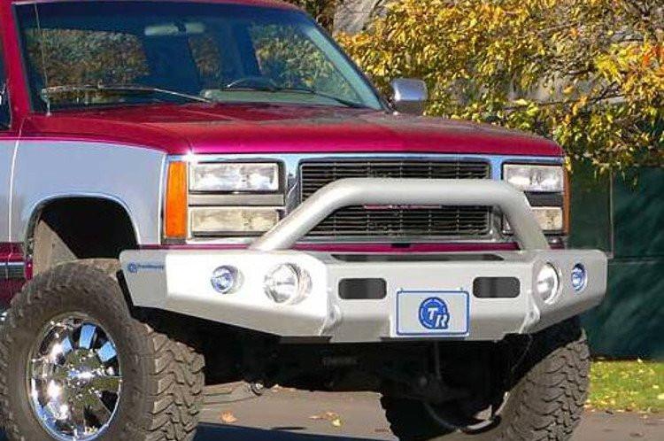 TrailReady 10200P Chevy Tahoe and Suburban 1992-1999 Extreme Duty Front Bumper Winch Ready with Pre-Runner Guard - BumperOnly