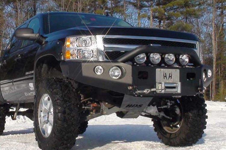 TrailReady 10701P Chevy Silverado 2500/3500 2007.5-2010 Extreme Duty Front Bumper Winch Ready with Pre-Runner Guard - BumperOnly