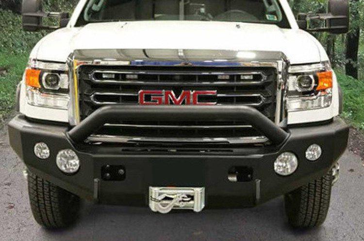 TrailReady 10702P Chevy Silverado 1500 2007.5-2013 Extreme Duty Front Bumper Winch Ready with Pre-Runner Guard - BumperOnly