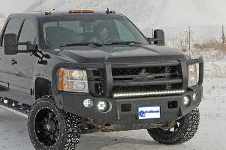 TrailReady 10720G Chevy Silverado 2500/3500 2015-2016 Extreme Duty Front Bumper Winch Ready with Full Guard - BumperOnly