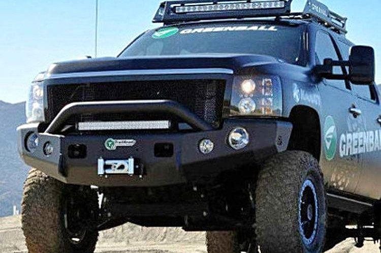 TrailReady 10720P Chevy Silverado 2500/3500 2015-2016 Extreme Duty Front Bumper Winch Ready with Pre-Runner Guard - BumperOnly