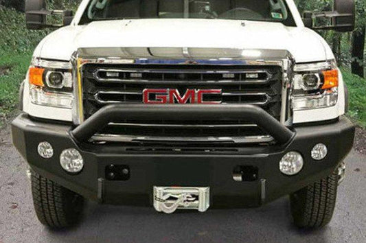 TrailReady 10730P Chevy Silverado 1500 2014-2015 Extreme Duty Front Bumper Winch Ready with Pre-Runner Guard - BumperOnly