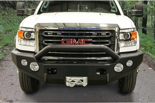 TrailReady 10850P GMC Sierra 2500/3500 2011-2014 Extreme Duty Front Bumper Winch Ready with Pre-Runner Guard - BumperOnly