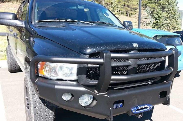 TrailReady 11400G Dodge Ram 1500 2002-2005 Extreme Duty Front Bumper Winch Ready with Full Guard