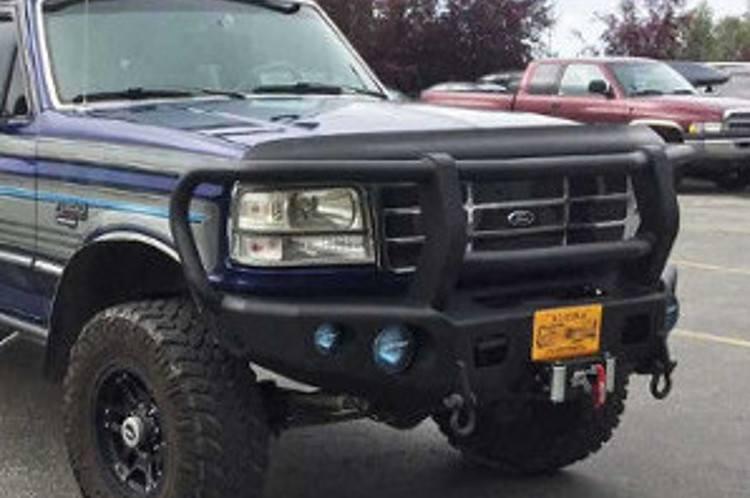 TrailReady 12200G Ford F250 Superduty 1997-2003 Extreme Duty Front Bumper Winch Ready with Full Guard
