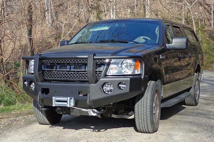 TrailReady 12202G Ford F150 2009-2014 Extreme Duty Front Bumper Winch Ready with Full Guard - BumperOnly