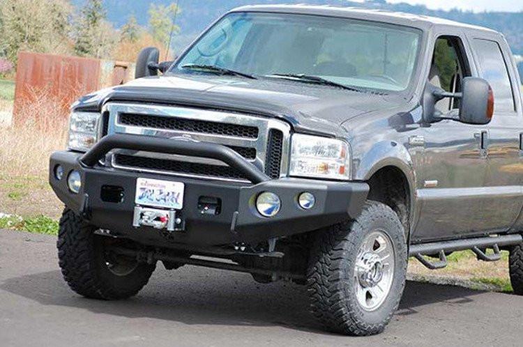TrailReady 12301P Ford F450/F550 Superduty 2001-2004 Extreme Duty Front Bumper Winch Ready with Pre-Runner Guard - BumperOnly