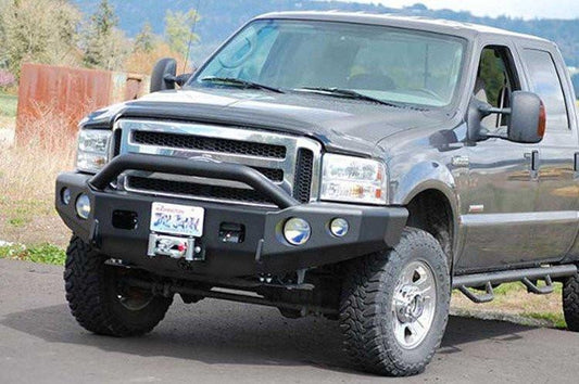 TrailReady 12302P Ford F450/F550 Superduty 2004 Extreme Duty Front Bumper Winch Ready with Pre-Runner Guard - BumperOnly