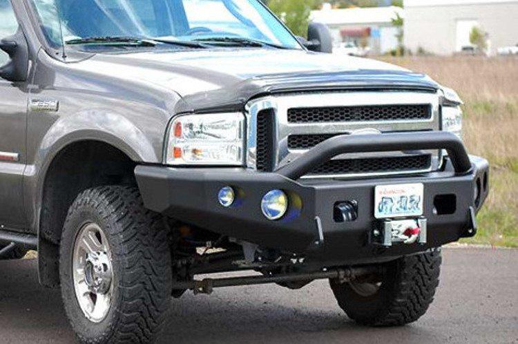 TrailReady 12302P Ford F450/F550 Superduty 2004 Extreme Duty Front Bumper Winch Ready with Pre-Runner Guard - BumperOnly