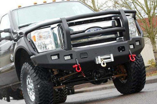 TrailReady 12311G Ford F450/F550 Superduty 2008-2010 Extreme Duty Front Bumper Winch Ready with Full Guard