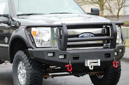 TrailReady 12322G Ford F450/F550 Superduty 2011-2016 Extreme Duty Front Bumper Winch Ready with Full Guard