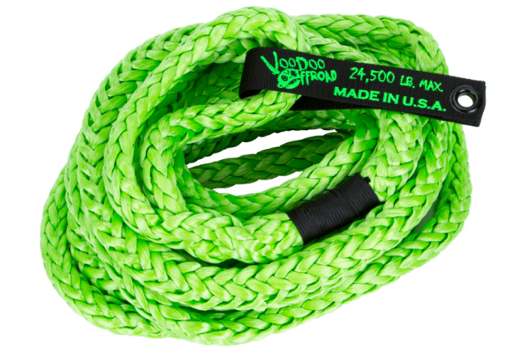 VooDoo Offroad 3/4" x 30' Truck/Jeep Kinetic Recovery Rope Green With Rope Bag 1300009