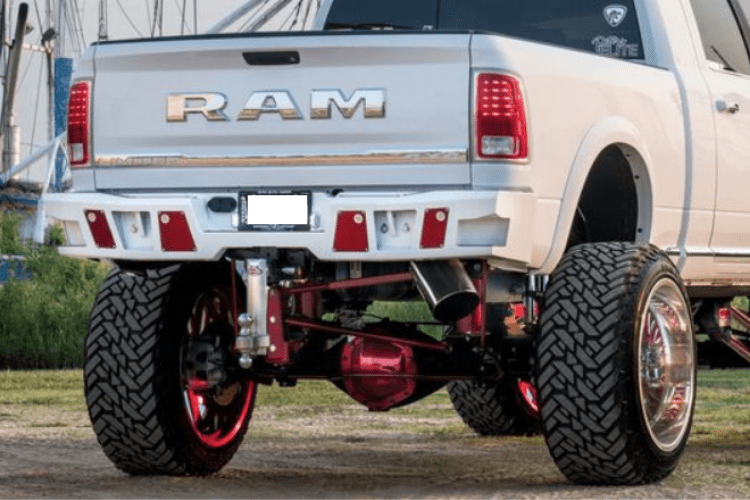 Bodyguard DFR09AYLT Dodge Ram 1500 2009-2019 A2 Rear Bumper Single Exhaust Only