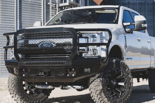 Bodyguard JEF17BNG Ford F250/F350 Superduty 2017-2022 FT Front Bumper No Sensor Fog Light Cutouts Receiver Tube