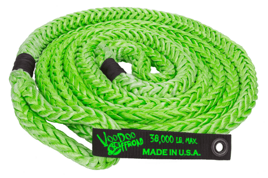VooDoo Offroad 7/8" X 20' TRUCK/JEEP Kinetic Recovery Rope Green With Rope Bag 1300001