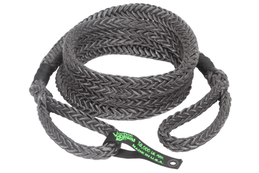 VooDoo Offroad 7/8" x 30'  Truck/Jeep Kinetic Recovery Rope Black With Rope Bag 1300027