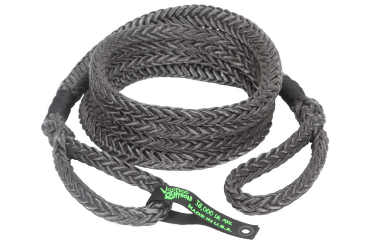 VooDoo Offroad 7/8" X 20' TRUCK/JEEP Kinetic Recovery Rope Black With Rope Bag 1300025