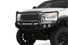 Road Armor 99031Z 2007-2013 Toyota Tundra Front Bumper, Raw, Lonestar Guard, Stealth Series, Round Fog Light Hole, Winch-Ready