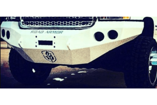 Road Armor 66000Z 1999-2004 Ford F250/F350/F450 Superduty, Ford Excursion Stealth Front Winch Ready Bumper No Guard, Raw Finish and Round Fog Light Hole