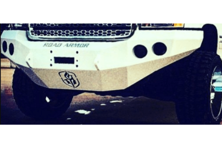 Road Armor 66000Z 1999-2004 Ford F250/F350/F450 Superduty, Ford Excursion Stealth Front Winch Ready Bumper No Guard, Raw Finish and Round Fog Light Hole