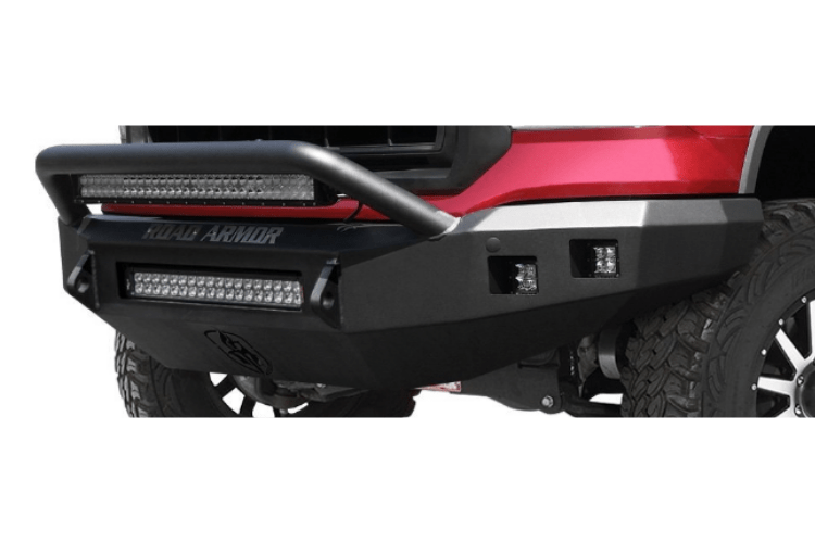 Road Armor 611R4Z-NW 2011-2016 Ford F250/F350/F450 Superduty Stealth Front Non-Winch Bumper Pre-Runner Style, Raw Finish and Square Fog Light Hole