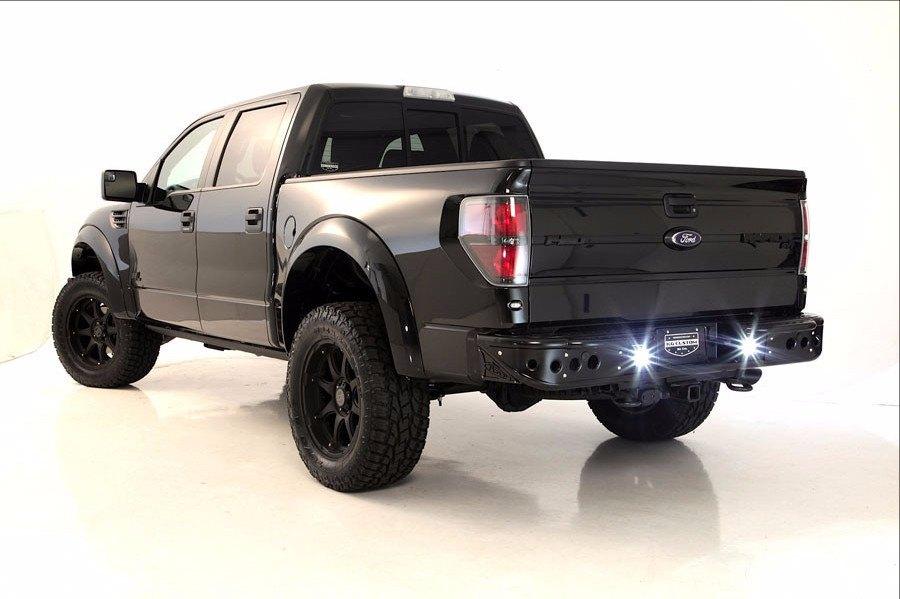 ADD R012231280103 2009 - 2014 Ford F-150 Venom Rear Bumper With Dually Light Mounts And Back Up Sensor Cut Outs - BumperOnly