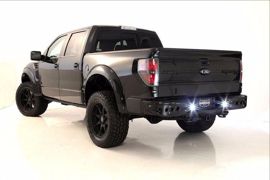 ADD R012231280103 2011 - 2014 Ford Ecoboost F-150 Venom Rear Bumper With Dually Light Mounts And Back Up Sensor Cut Outs - BumperOnly