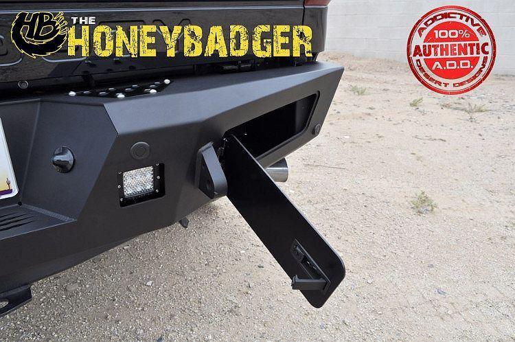 ADD R097301280103 1999 - 2016 Ford F-250/350 HoneyBadger Rear Bumper With Lockable Storage Space And Backup Sensor Cutout - BumperOnly