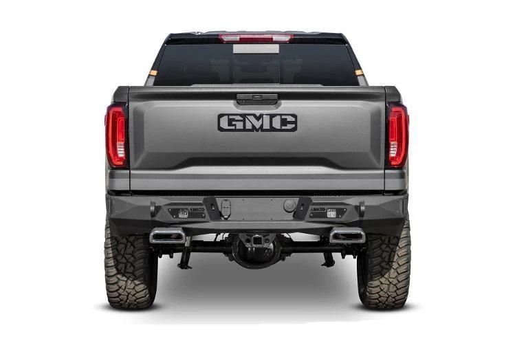 ADD R441081280103 GMC Sierra 1500 2019-2022 Stealth Fighter Rear Bumper with Exhaust Tips Blindspots