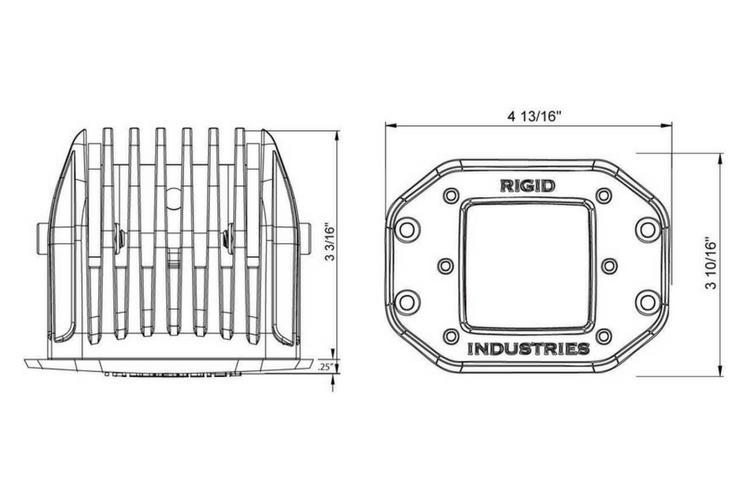 Rigid Industries 211213 D-Series Pro Spot 3" Fog Light Flush Mount